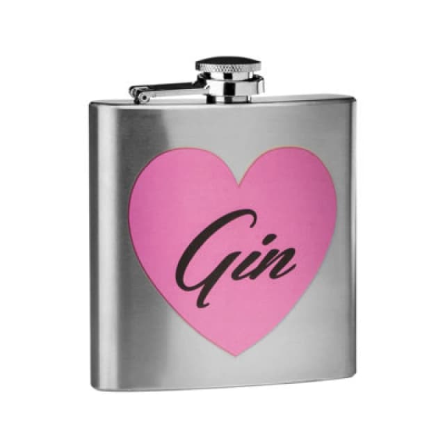 Premier Housewares Gin Design Hip Flask Multi