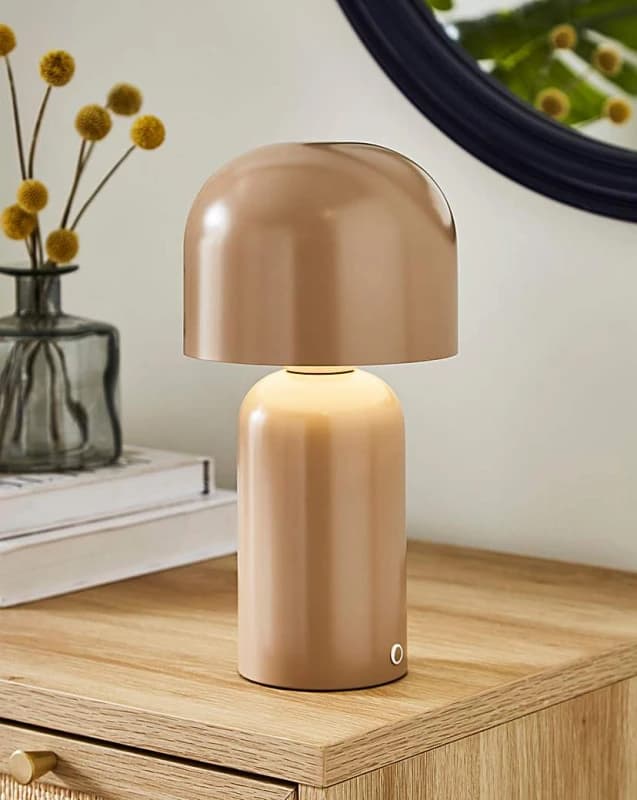 Searchlight Mushroom Wireless Rechargeable LED Lamp Natural - Searchlight Natural ZG34201