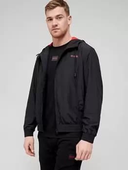 HUGO Benjoe Hooded Jacket - Black, Size 2XL, Men