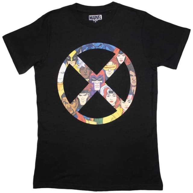 Marvel X-Men 97 X Badge Logo T Shirt Black unisex
