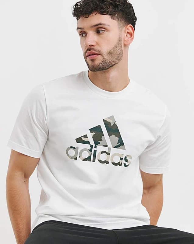 Adidas adidas Camo Logo T-Shirt White Male XL44/48 DI00804