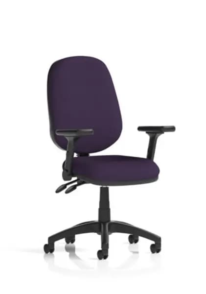 Eclipse Eclipse Plus II Lever Task Operator Chair Bespoke Colour Tansy Purple With Height Adjustable And Folding Arms KCUP1731