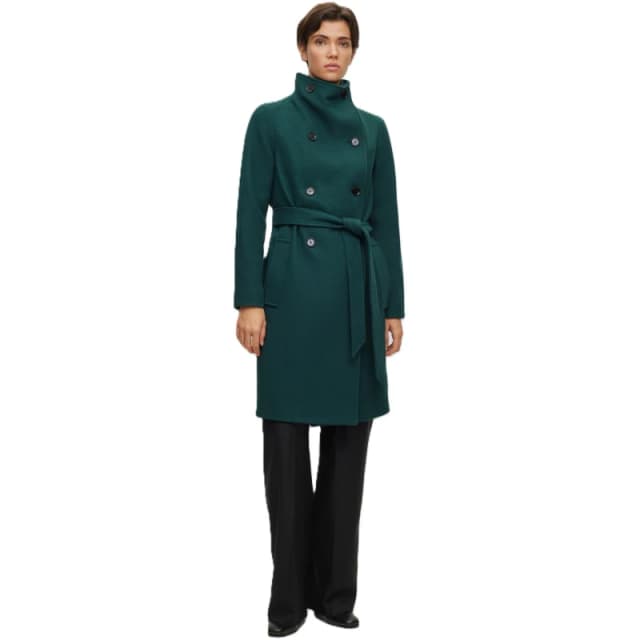 Boss Womens BOSS Structured Designer Overcoat Dark Green female 4 (XXS)