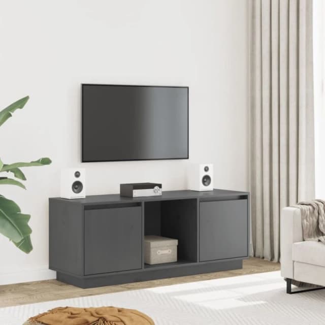 VIDAXL TV Cabinet Grey 110.5x35x44cm Solid Wood Pine Vidaxl 8720286923221