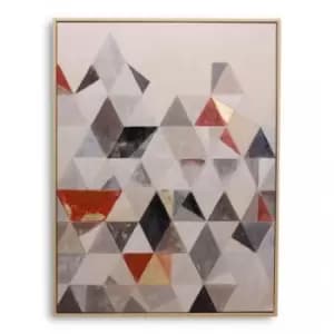 Abstract Wall Art Hand Finished Framed Canvas Print Home Decoration Piece Geometric Truth Framed Print