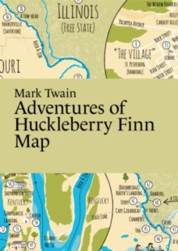 Mark Twain, Adventures of Huckleberry Finn Map Fold-out book or chart
