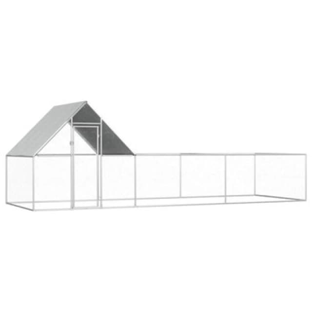VIDAXL Chicken Coop 6x2x2 m Galvanised Steel Vidaxl 144557