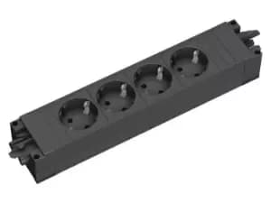 Bachmann 336.604 power extension 4 AC outlet(s) Black