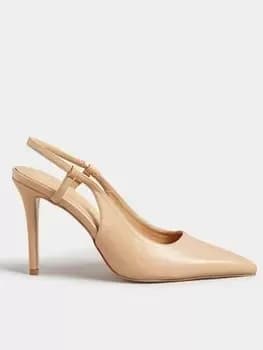 Long Tall Sally Sexy Sling Back Court Shoe Nude, Nude, Size 9, Women