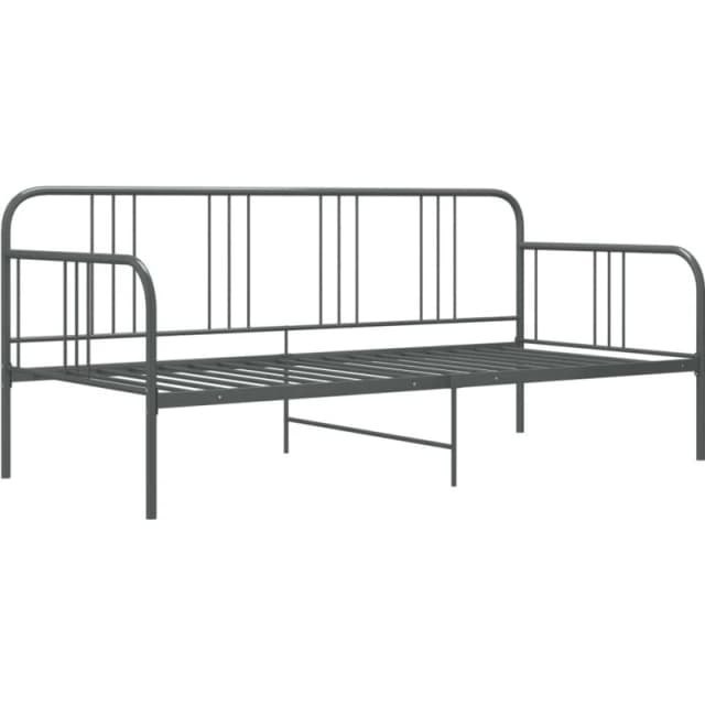 VIDAXL Sofa Bed Frame without Mattress Grey Metal 90x200cm Vidaxl 8720286162507