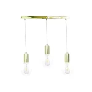 Verre Bar Pendant Ceiling Light Gold, 60cm, 3x E27