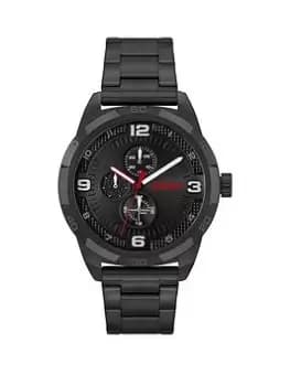 Hugo Gents Hugo #Grip Black Ip Bracelet Watch