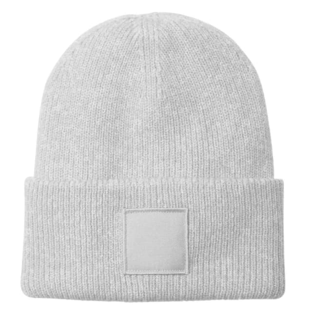 Beechfield Mens Tonal Patch Cuffed Beanie in Grey Grey Male One Size