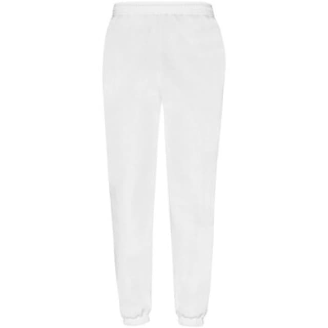Fruit Of The Loom Fruit of the Loom Men Classic Elasticated Cuff Jogging Bottoms in White Size: Small White S Male 5063693370329