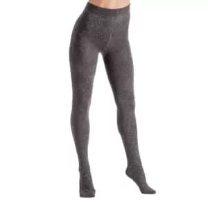 Couture Womens/Ladies Fashion Lurex Fleece Tights (1 Pair) (M) (Grey)