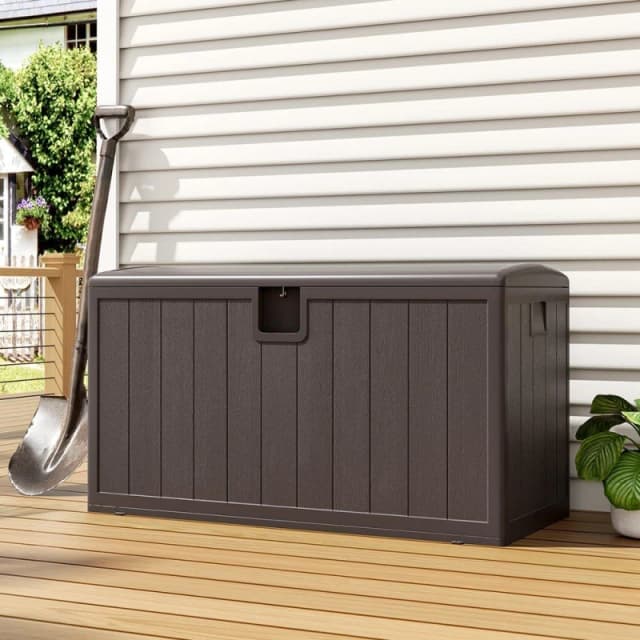 Breeins 105-Gallon Outdoor Deck Box Brown Brown unisex One size