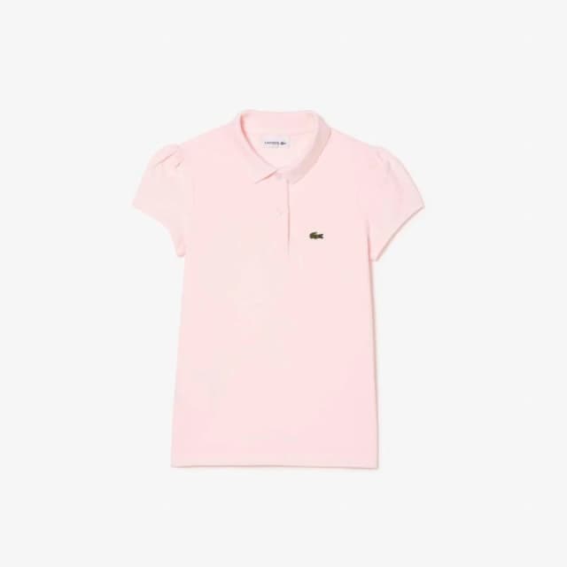 Lacoste Scalloped Collar Mini Piqu Polo Shirt - Pink Pink 6