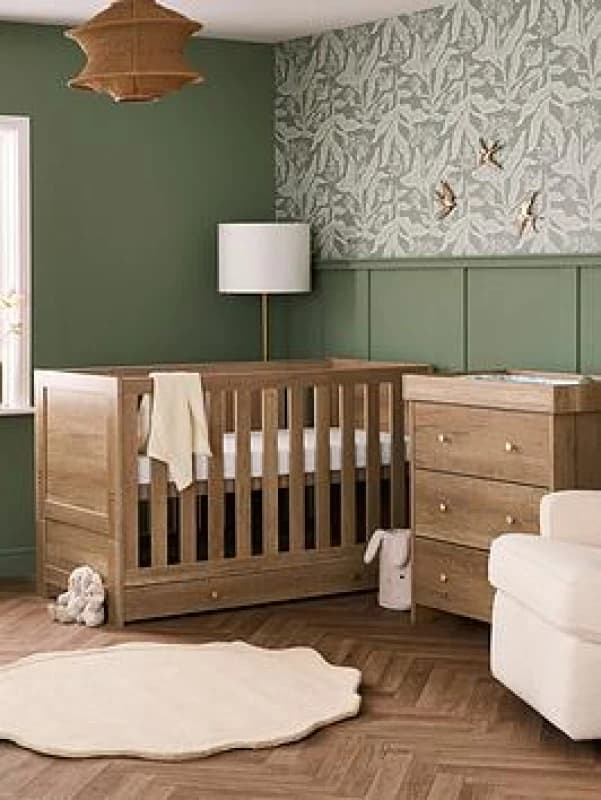 Obaby Nika 2 Piece Room Set & Under Drawer - Oak, Brown 21OB1008D2UD