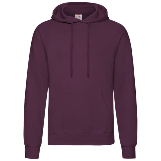 Fruit of the Loom Mens Classic Hooded Sweatshirt in Burgundy Size: Small Burgundy Male S