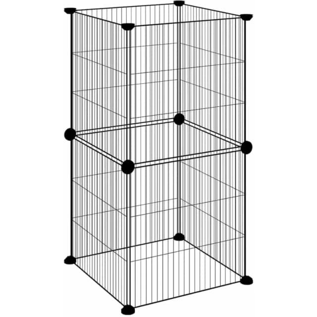 VIDAXL Vidaxl - 8-Panel Pet Cage Black 35x35cm Steel 8720287190677