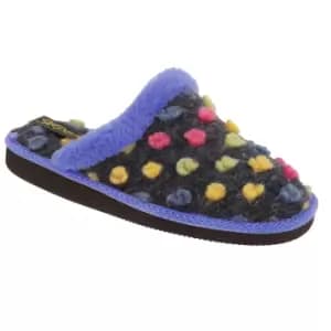 Sleepers Womens/Ladies Donna Mule Slippers (3 UK) (Blue/Multi)