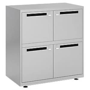 Bisley MySpace Unit Lockable with 4 Doors LD0824PPBG Steel 800 x 470 x 483mm Silver