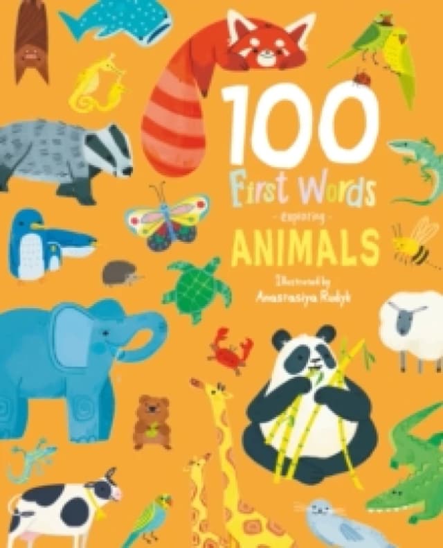 100 First Words Exploring Animals (Cased) Board book