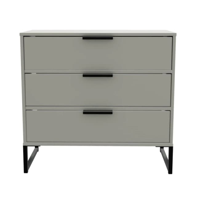 Madrid 3 Drawer Chest In Dusk Grey (Ready Assembled)
