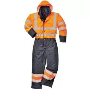 Portwest S485YBR7XL - sz Hi-Vis Contrast Coverall - Lined - Yellow/Black