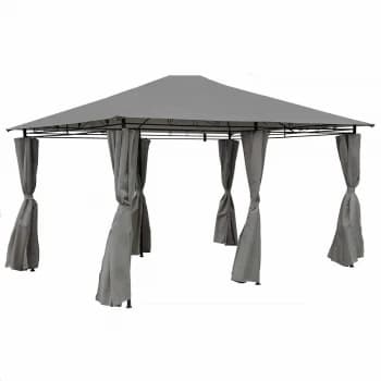 Charles Bentley Art Gazebo Grey 3x4m Steel