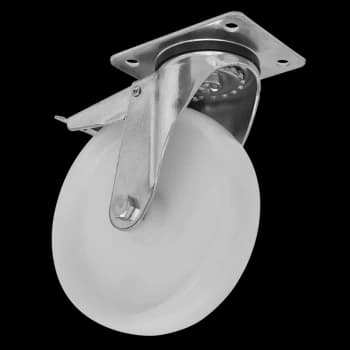 Heavy-Duty Nylon Castor Wheel Swivel with Total Lock 80mm - Trade