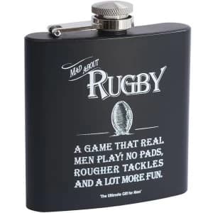 Ultimate Gift for Man Hip Flask Rugby