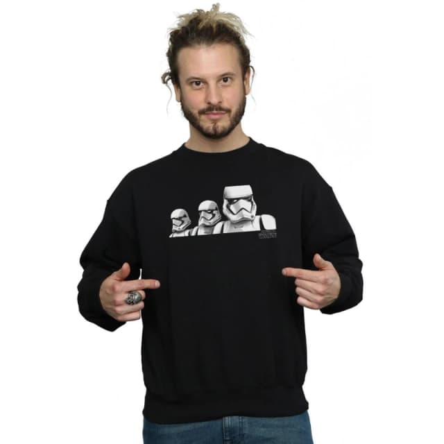 Disney Men Star Wars The Rise Of Skywalker Troopers Band Sweatshirt in Black Size: Small Black S Male 5059400162417