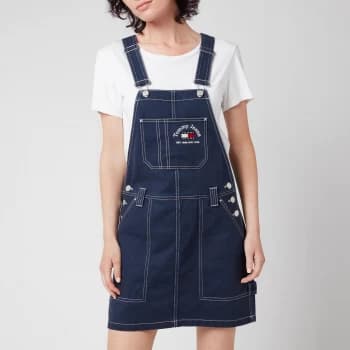 Tommy Jeans Womens Tjw Timeless Dungaree Dress - Twilight Navy - S