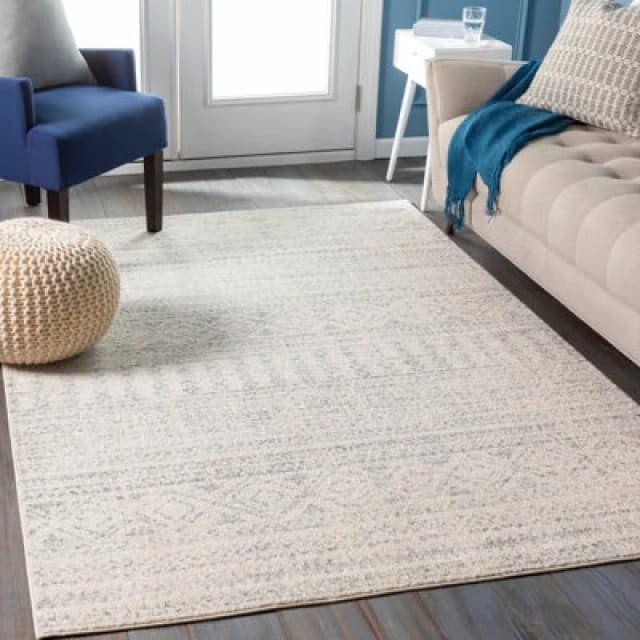 Livabliss Scandi Global Light Grey Anushkla Area Rug 160 X 230 Cm - Easy Care, Non Shedding, Ideal For Living Room & Bedroom