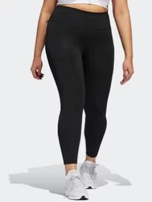 adidas Optime Training Tights (plus Size), Black, Size 1X, Women