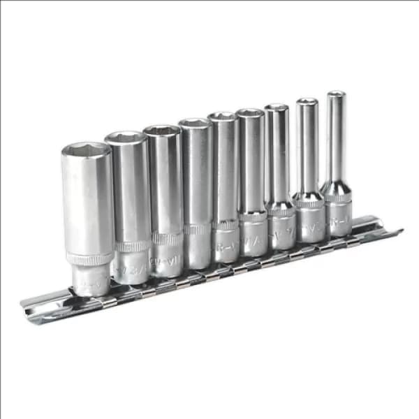 Genuine SEALEY AK2718 Socket Set 9pc 1/4Sq Drive 6pt Deep WallDrive® Imperial