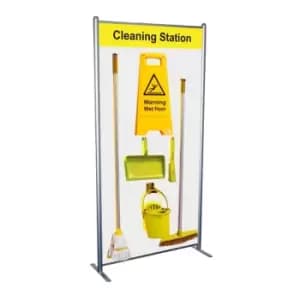 Shadowboard in Multi Purpose Frame - Cleaning Station Style B (Yellow)