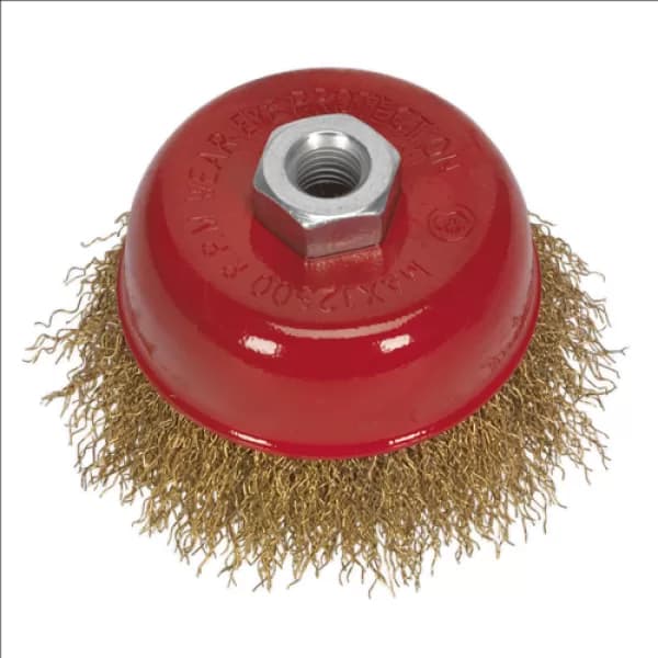 Genuine SEALEY CBC752 Brassed Steel Cup Brush Ø75mm M14 x 2mm