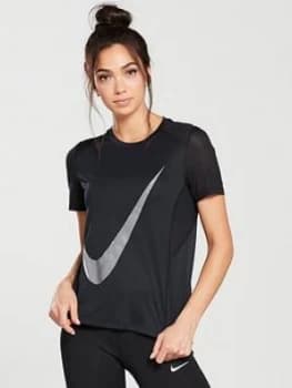 Nike Running Miler HBR Tee Black Size L Women