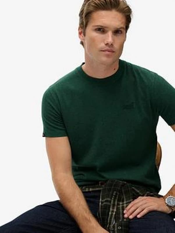 Superdry Essential Logo Cotton T-Shirt Green Men XL;XXL