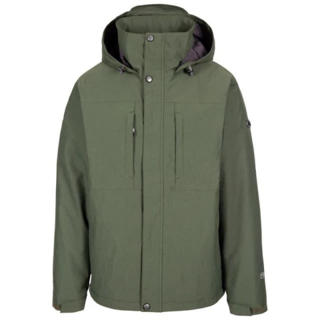 Trespass Trespass Men Discott Waterproof Jacket in Dark Green Size: X-Small Dark Green XS Male 5063238130517