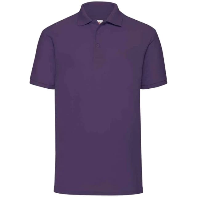 Fruit Of The Loom Fruit of the Loom Men 65 35 Polo Shirt in Purple Size: Small Purple S Male 5063470627158