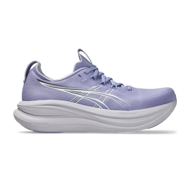 Asics Gel-Nimbus 28 Purple Gray SS26 Womens Shoes, Size 38 - EUR