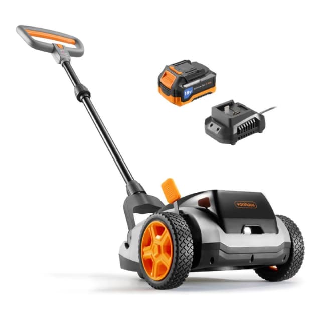 Vonhaus Lawnmower Cordless, Electric Small/mini Lawn Mower, 18V Battery, 210mm Working Width, Foldable Handlebar, 3 Depth Settings