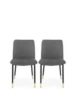 Julian Bowen Set Of 2 Delaunay Dining Chairs - Grey