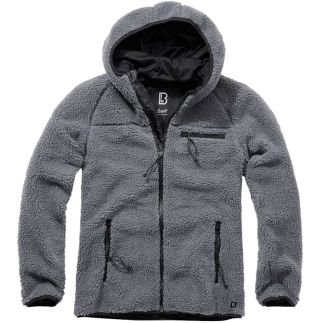 Brandit Teddy Fleece Jacket Between-seasons Jacket Black grey M Men