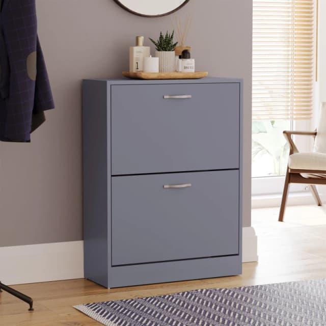 Lassic Vida Designs 2 Drawer Shoe Cabinet - Grey Grey One Size