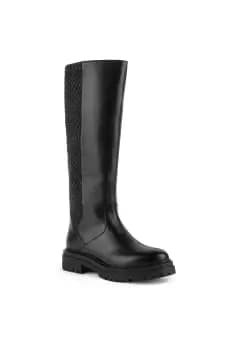 Black 'D Iridea J' Leather Boots