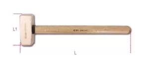 Beta Tools 1380 BA1000 1kg Spark-Proof Lump Hammer Wood Shaft 013800810